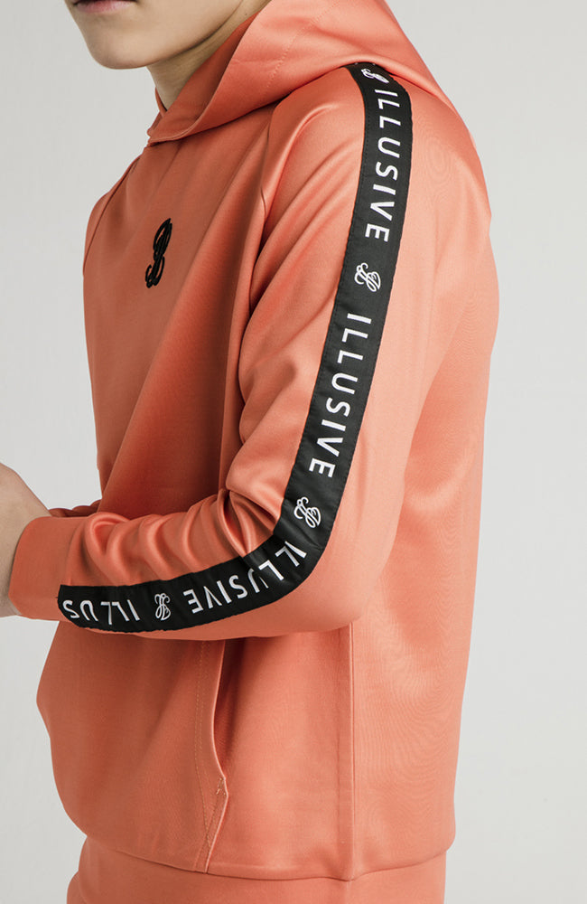 Illusive London Taped Overhead Hoodie - Orange