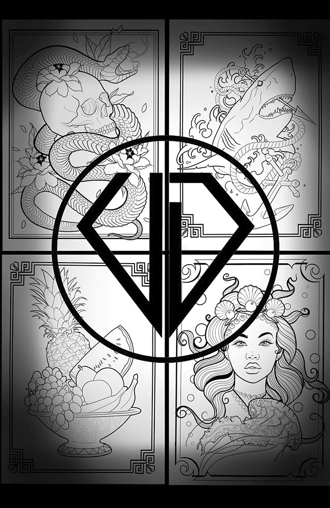 Uncut Diamond Colouring Book - By Cristen Brunner