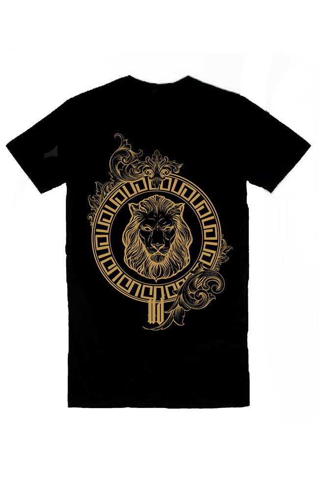 Uncut Diamond Lion Tee - Black and Gold