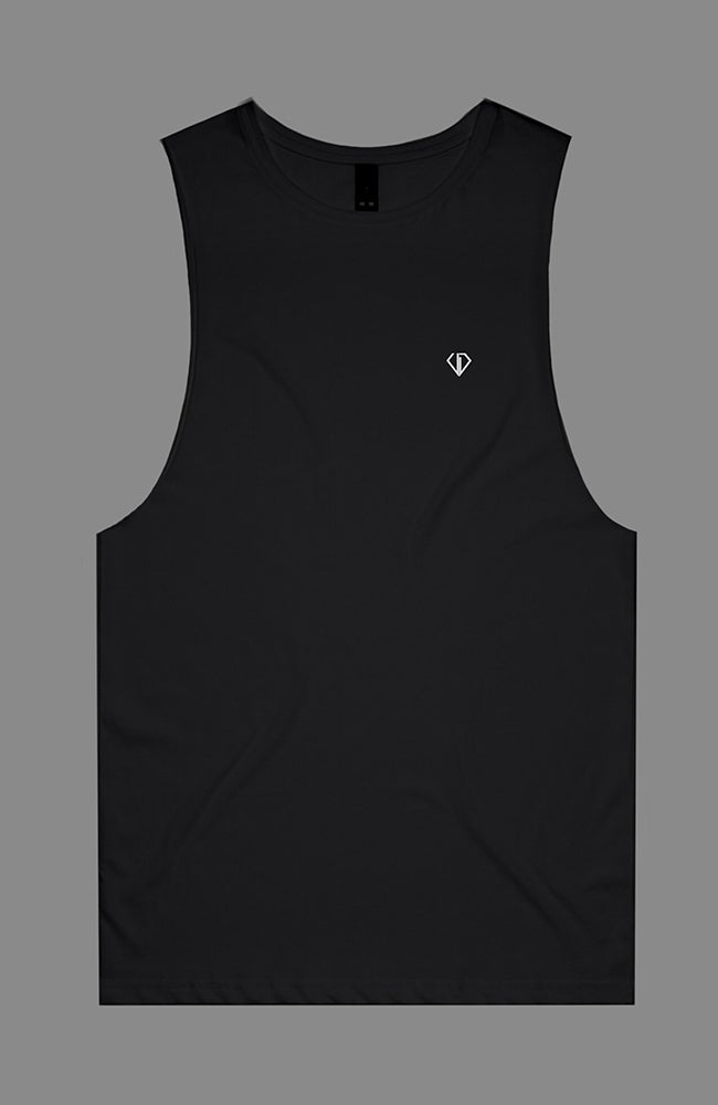 Uncut Diamond Logo Tank - Black