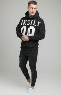 Siksilk Drop Shoulder Hoodie - Black & White