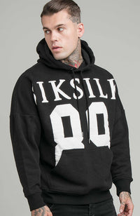 Siksilk Drop Shoulder Hoodie - Black & White