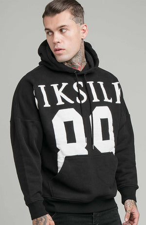 Siksilk Drop Shoulder Hoodie - Black & White
