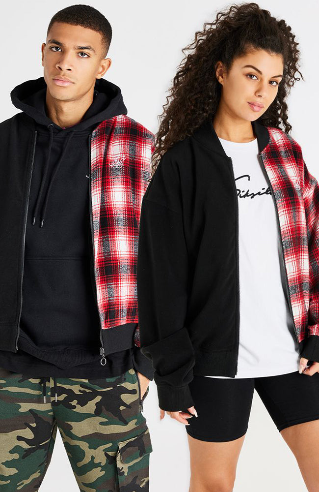 Siksilk Half and Half Contrast Bomber - Unisex