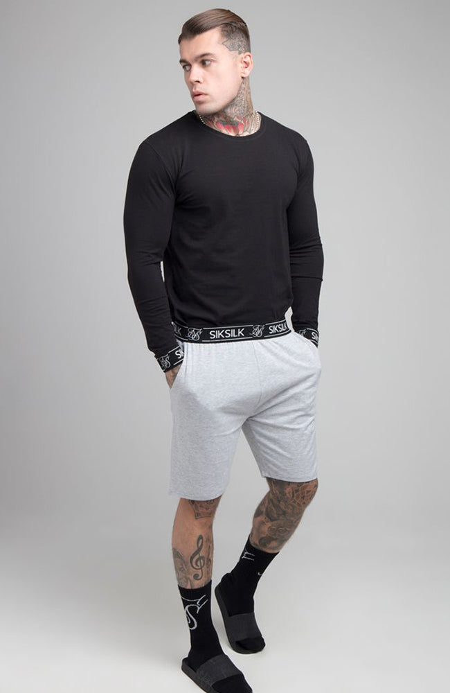 Siksilk Long Sleeve Lounge Tee - Black