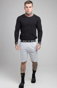 Siksilk Long Sleeve Lounge Tee - Black