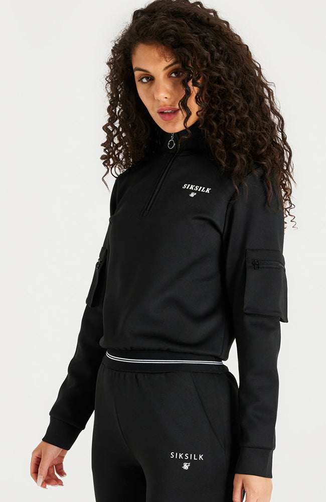 Siksilk Supremacy Cargo Quarter Zip Jumper