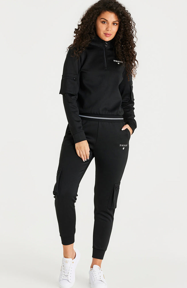 Siksilk Supremacy Cargo Quarter Zip Jumper