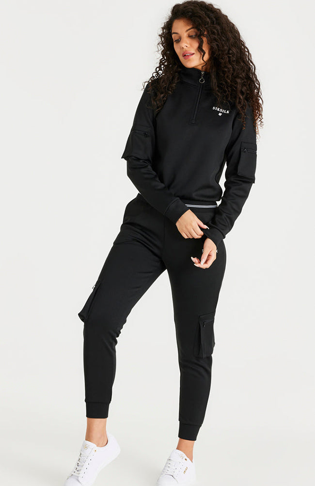 Siksilk Supremacy Cargo Quarter Zip Jumper