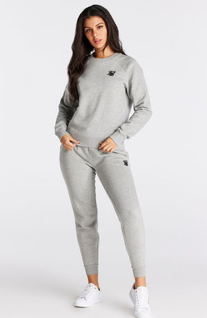 Siksilk Womens Crew Sweater - Grey Marl