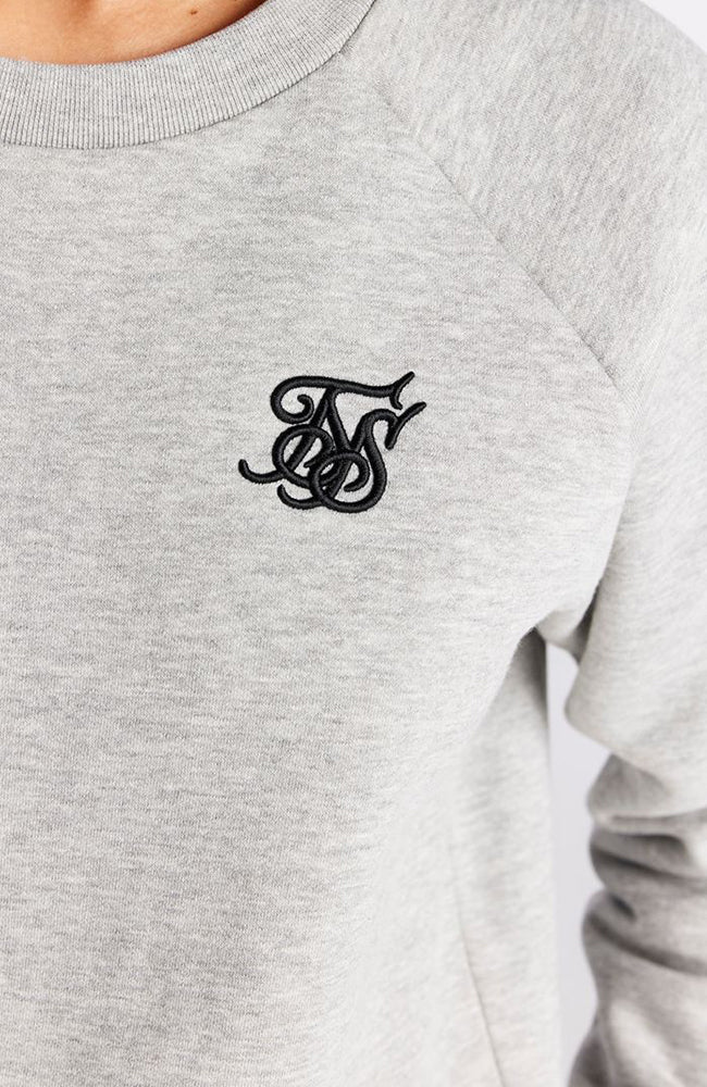 Siksilk Womens Crew Sweater - Grey Marl