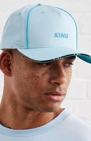 King Apparel Stepney Curved Peak Cap - Sky Blue