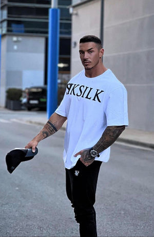 Siksilk Relaxed Fit Tee - White