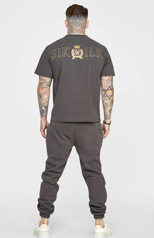 Siksilk Gold Foil Tee - Washed Black