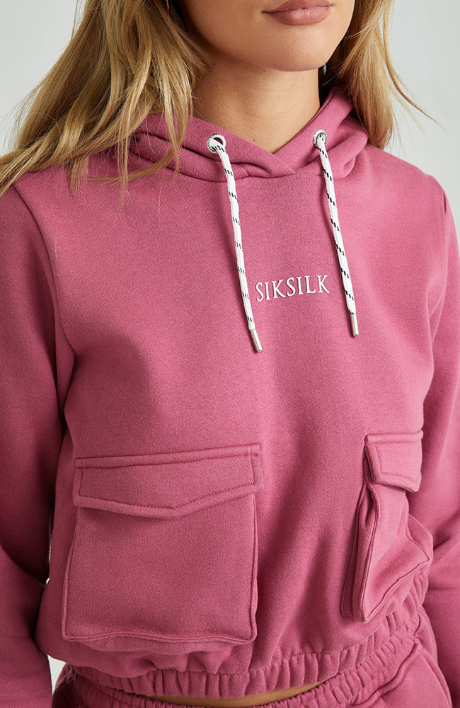Siksilk Cargo Pocket Hoodie - Pink