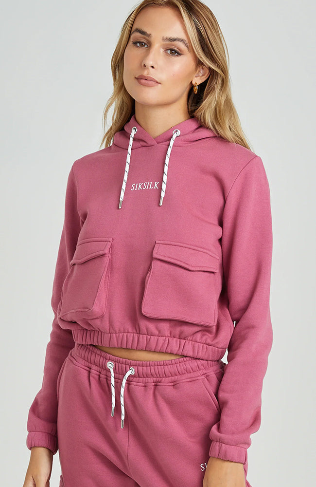 Siksilk Cargo Pocket Hoodie - Pink