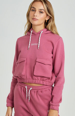 Siksilk Cargo Pocket Hoodie - Pink