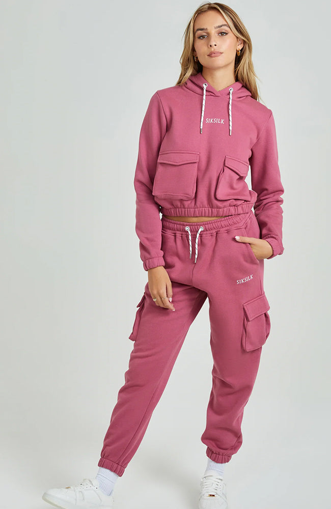 Siksilk Cargo Pocket Hoodie - Pink