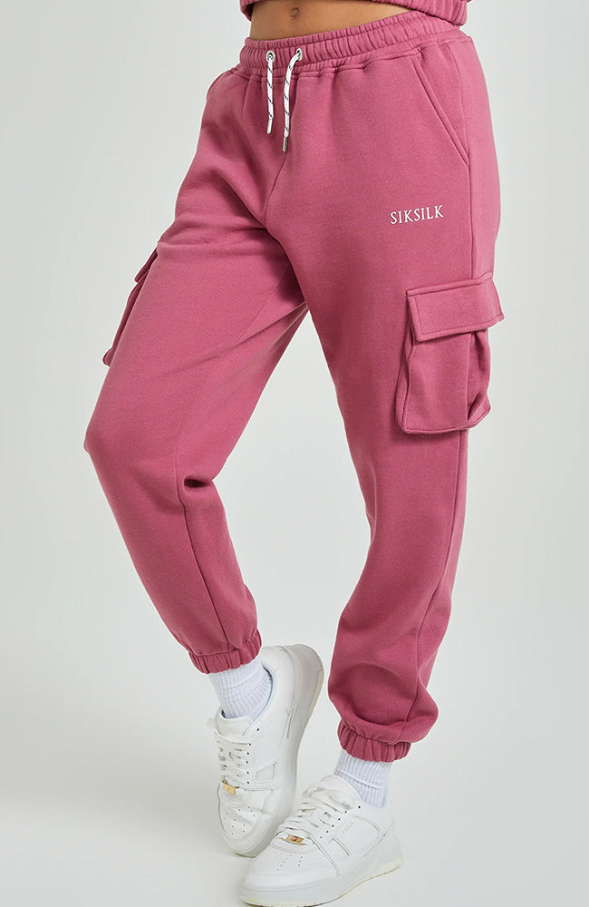 Siksilk Cargo Pocket Joggers - Pink