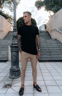 Fichera Plain Slim Fit T-Shirt - Black