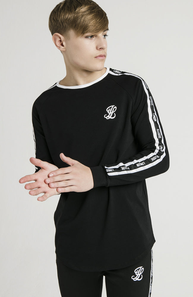Illusive London Taped Long Sleeve Tee - Black
