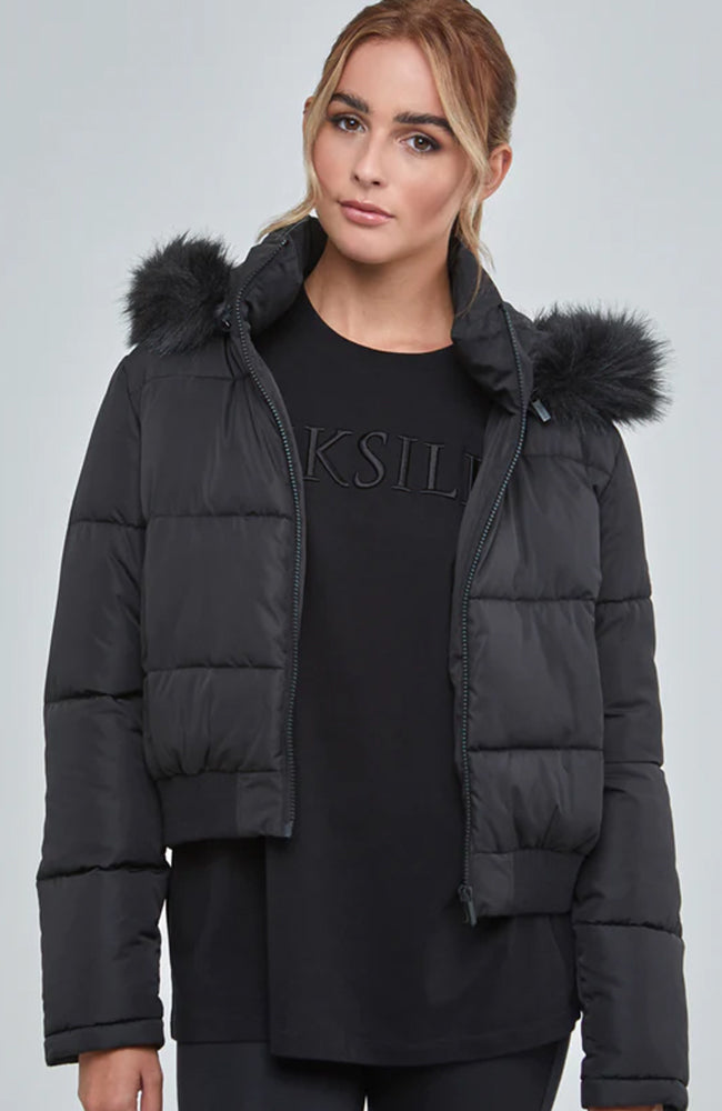 Siksilk Black Cropped Parka